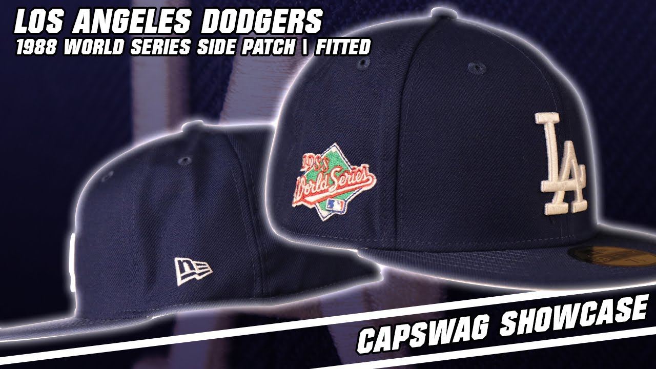 Los Angeles Dodgers 1988 World Series Side Patch Grey Bottom Fitted Cap 