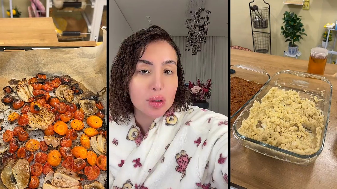 شيماء علي تجهز فطور رمضان : صينية بطاط باللحم مع شوربة طماطم مشوية !!