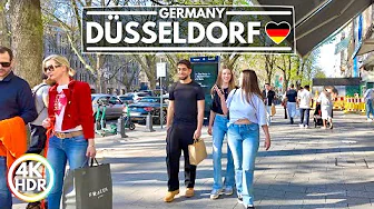 Shopping Walk in Düsseldorf Germany 2025, 4K HDR 60fps Walking Tour