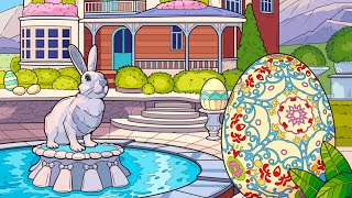 House Easter Egg Decoration Zen Color App #paintbynumbers #coloring #relaxing #video #book #bunny screenshot 1