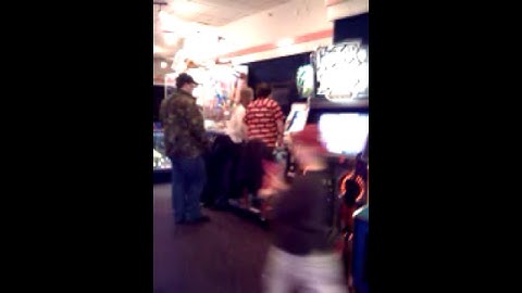 Fat Guy Playing Dance dance revolution