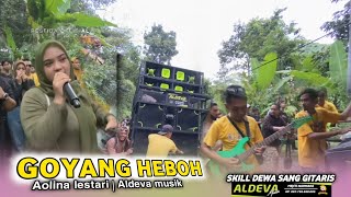 GOYANG HEBOH ALDEVA MUSIK VOC OLIN.AKANG GITARIS KLUARKAN SKILL DEWA DALAM HUTAN