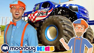 Monster Truck Song | Blippi Songs | Trains for Children | Train Song | Moonbug for Kids