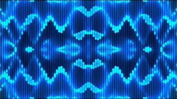 Video Loop Background HD - VJ Loop - No Copyright Royalty Free - VFX Neon Blue LED Wave Fractal