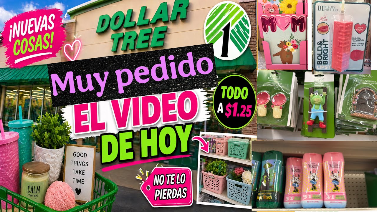 EL VIDEO MÁS PEDIDO… DOLLAR TREE Y TODO ESTO POR $1.25 😱