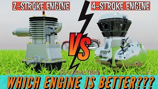 Two Stroke Vs Four Stroke Engine - Which Is Better? Difference Between 2 Stroke & 4 Stroke Engines. by Animated Beardo 2,564 views 1 year ago 4 minutes, 9 seconds