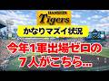 【阪神】今年１軍出場ゼロの崖っぷち７選手がこちら・・・
