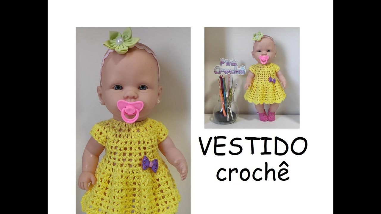 Roupa de Crochê para Boneca - Aprendendo Croche 