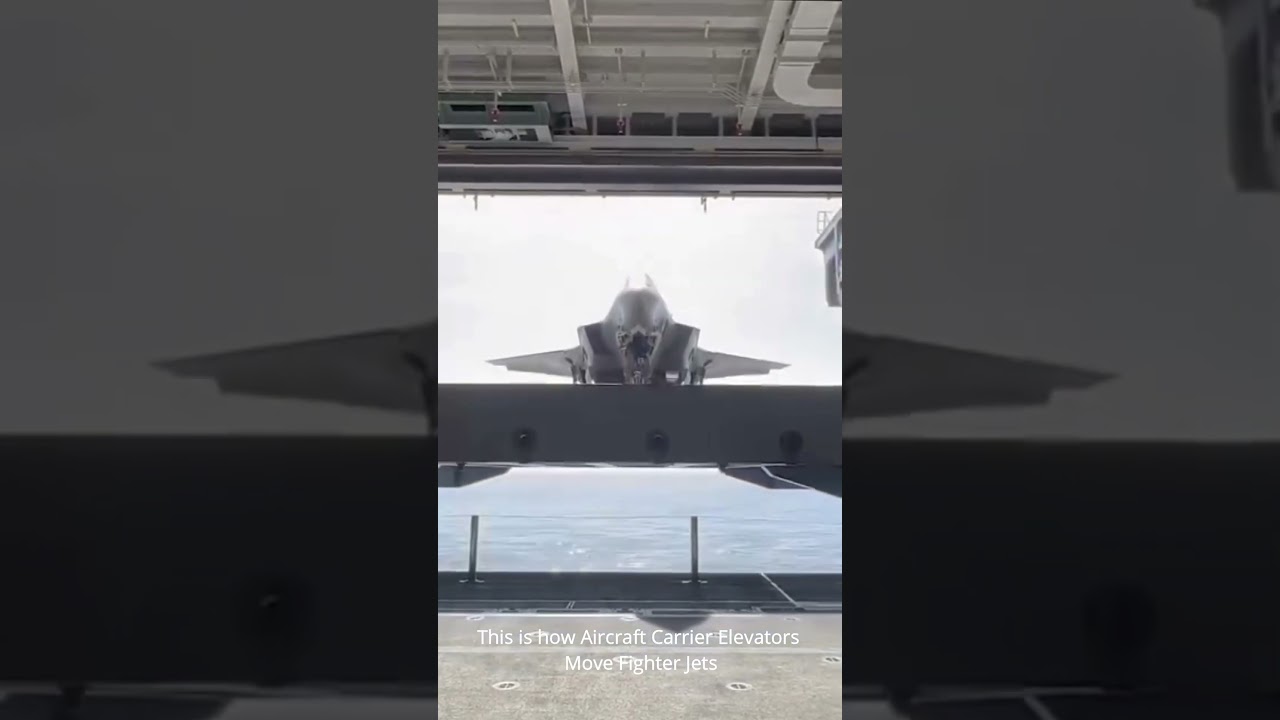 This is how Aircraft Carrier Elevators Move Fighter Jets
