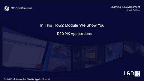 D20-1031 l Recognize D20 MX Applications v1