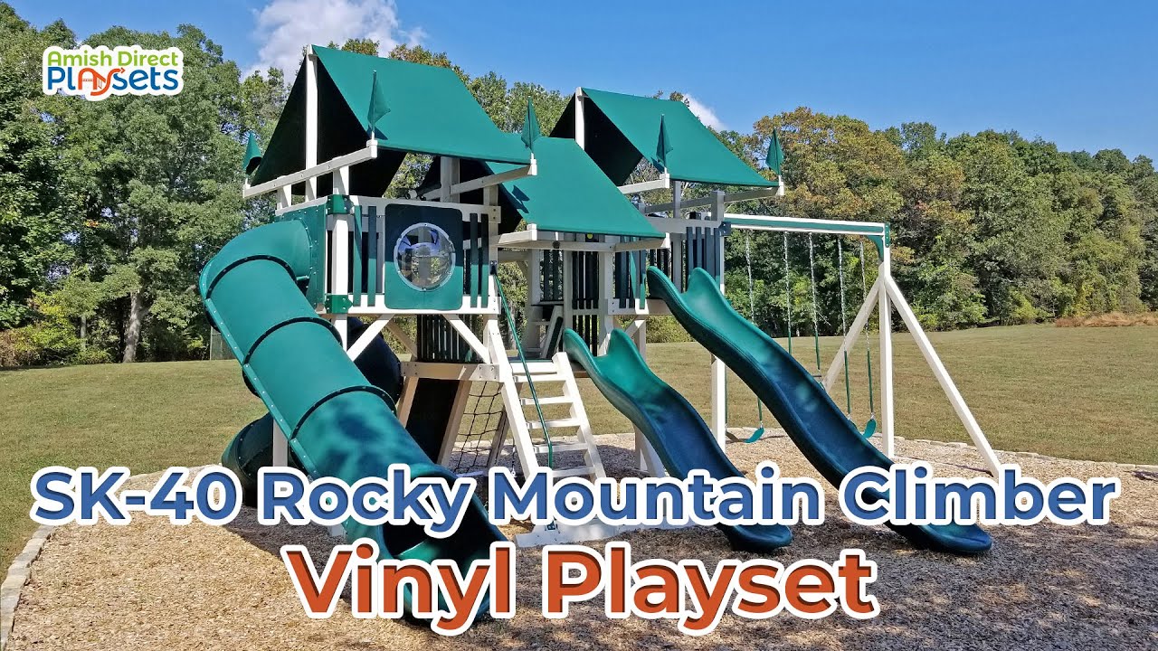 SK-40 Rocky Mountain Climber Vinyl Playset | Playset Walkthrough | Swing Kingdom