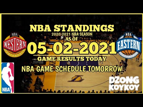NBA Standings today | NBA Game Results today as of May 2, 2021 | NBA NBA Standings today | NBA Game Results today as of May 2, 2021 | NBA
