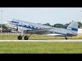 (4K) Finnish airlines (Airveteran) Classic DC-3 take off from Groningen airport Eelde