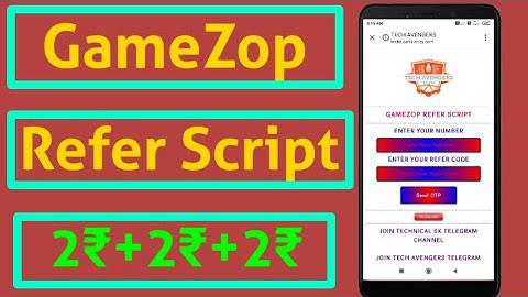 Gamezop Refer Script | Add 2₹+2₹ Unlimited Time In Your Paytm | New Earning Hack Trick