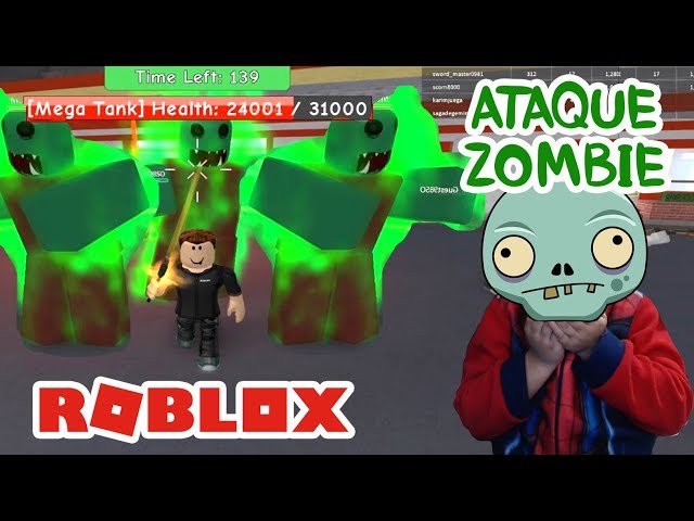 Ataque Zombie En Roblox Roblox Zombie Attack En Espanol Juego Para Ninos Youtube - roblox zombie attack furious jumper