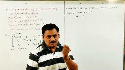 Lecture-10 Matrix Algebra-Solution of Simultaneous Linear System in Hindi