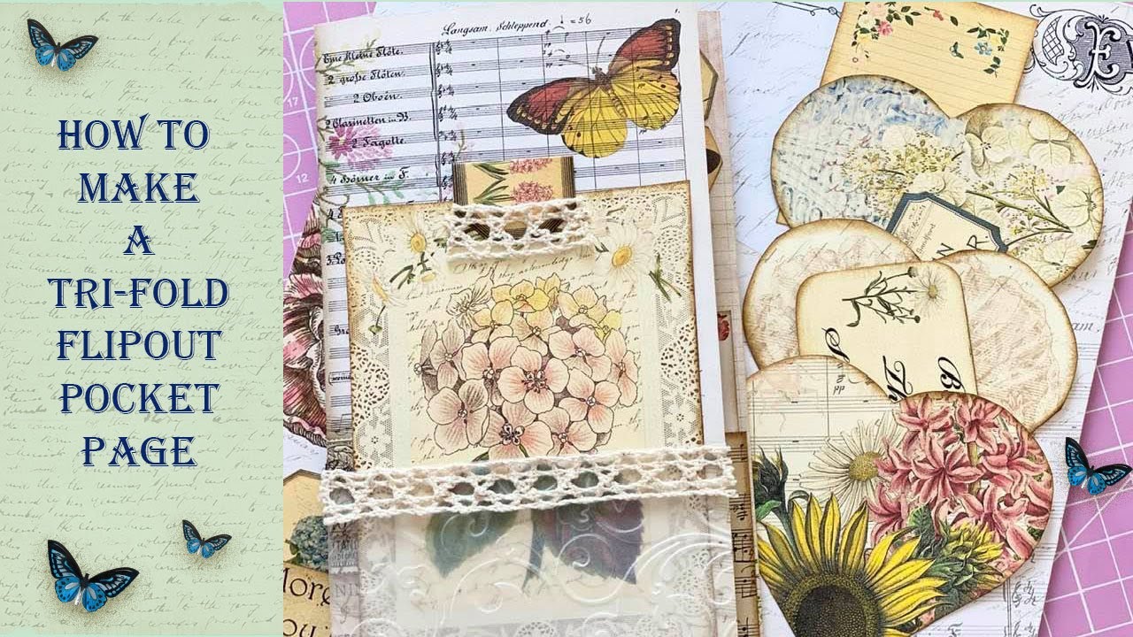 How To Make A Tri-fold Flipout Pocket Page - EASY Tutorial for Beginners