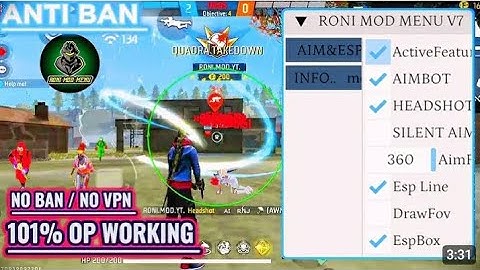 RONI MOD MENU V7 OB47 FF HACK🔥 | FREEFIRE MOD MENU | MOD MENU HACK | FF HACK - RONI MOD MENU💯