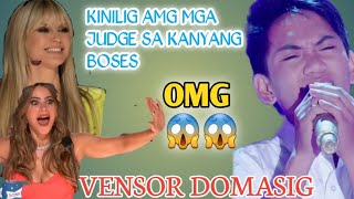 Vensor Domasig | Kung Sakali | Kinilig Ang Mga Judge Sa Kanyang Boses | America's Got Talent