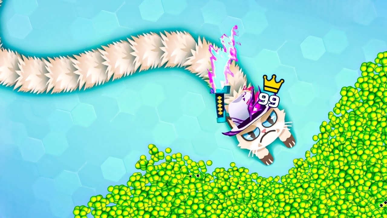 Scruffy Snake Vs Many green score point little to Big Snake Snake.io Gameplay