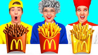 Me vs Grandma Cooking Challenge | Funny Food Situations by HAHANOM Challenge