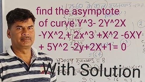 find the asymptote of curve Y^3- 2Y^2X -YX^2,+ 2x^3 +X^2 -6XY + 5Y^2 -2y+2X+1= 0#asymptote