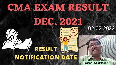 CMA EXAM RESULTS UPDATE | CMA EXAM INTER & FINAL RESULT DEC. 2021 | CMA RESULT DATE OUT |