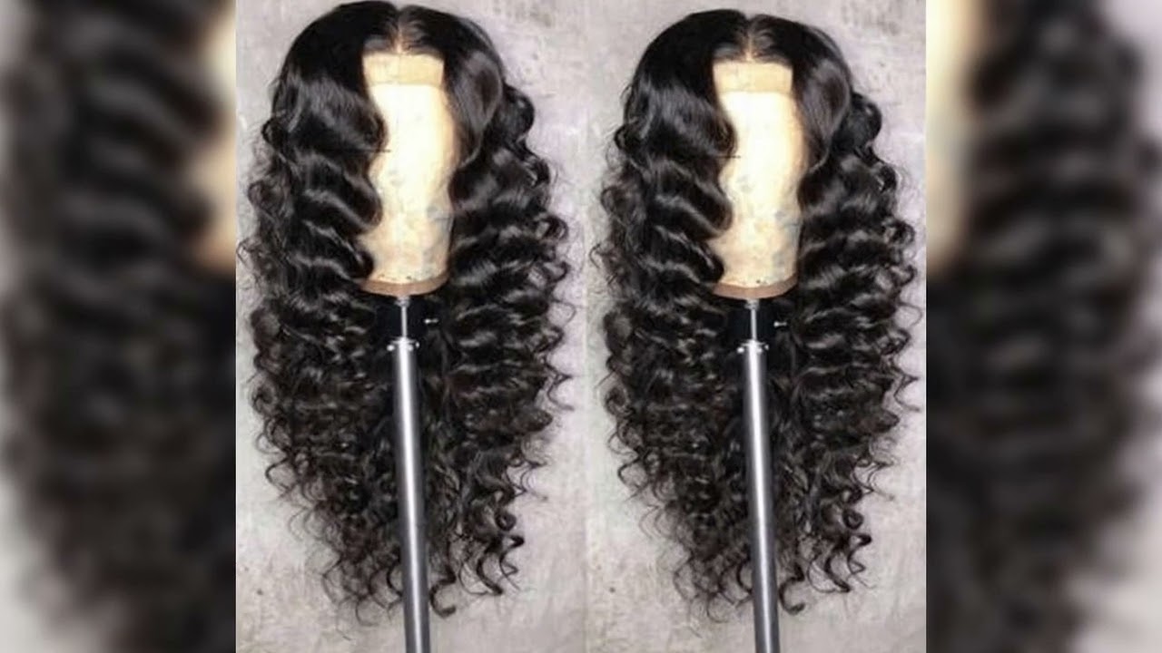 A must-have product! 42 Inch 250 Density Deep Wave Human Hair Wigs Curly Brazilian Lace Front Wigs