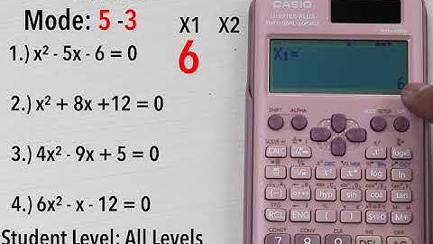 Roots of Quadratic Equation FX 991ES_PK