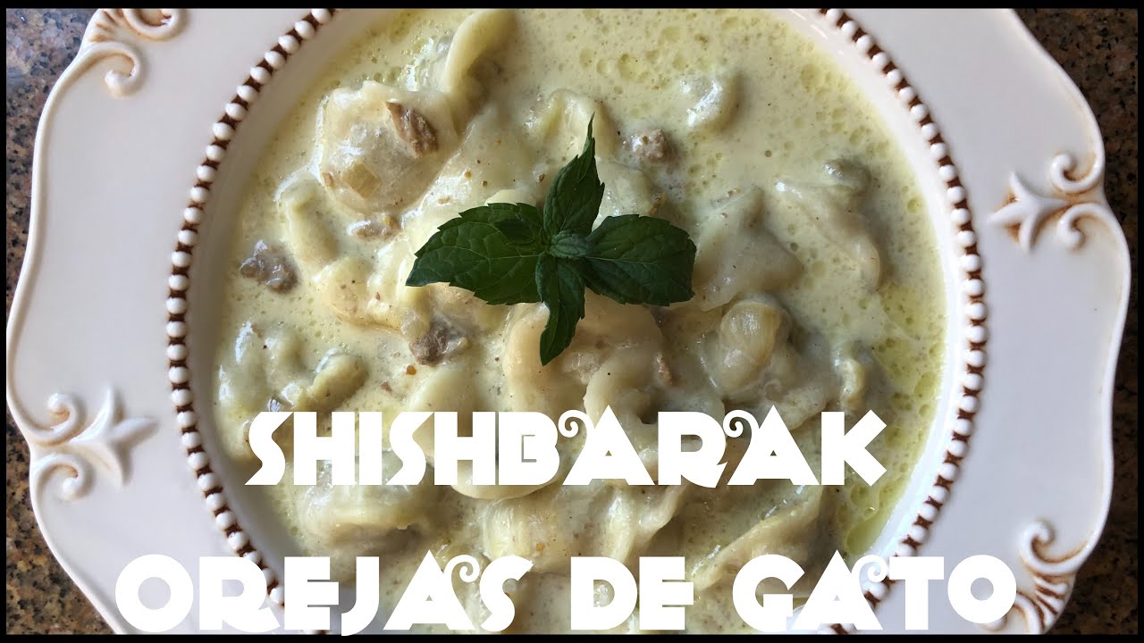 SHISHBARAK (orejas de gato) pasta rellena de carne en salsa de yogurt deliciosa