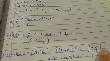 class 8 mathematics |chapter 1 ex 1.2 Question 5|De Morgan laws