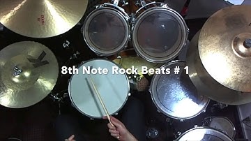 Drum Lesson Resources: 8th note rock beats 1
