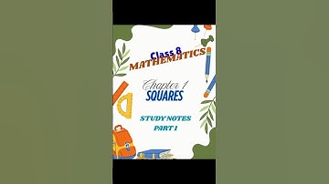 Class 8 | Maths | Part 1 | Chapter 1 | Squares | Ann