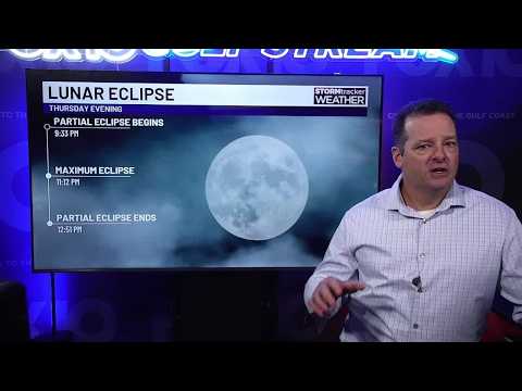 Dramatic partial lunar eclipse