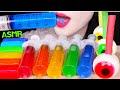 ASMR RAINBOW JELLO SHOOTER, NIK-L-NIP WAX STICK, RAINBOW JELLY 무지개 젤로 슈터 *주사기 젤리 먹방 EATING SOUNDS