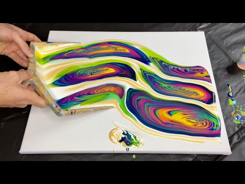 Fluid Art! | Amazing Acrylic Pour Painting Using A Dustpan!