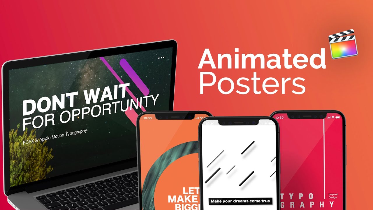 Animated Posters - Typography Template for Final Cut Pro X