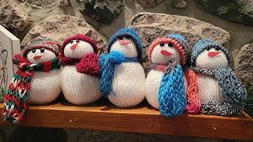 knit snowmen on the 22 pin machine!
