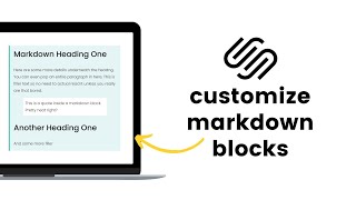 How to customize a markdown block in Squarespace // Squarespace Markdown Block Tutorial