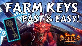 Easy Key Farming - Ubers \& Hellfire Torch - Diablo 2 Resurrected