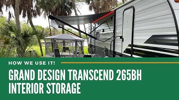 RV Interior Storage - How We Use It! In Our Grand Design Transcend Xplor 265BH