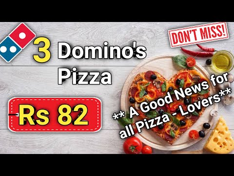 🛑 3 Pizza at Rs 82 🛑 ll Dominos Pizza Offer l dominos pizza offers for today l dominos coupon code