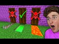 Don't Choose The WRONG MYSTERY DOOR In MINECRAFT *CHALLENGE*
