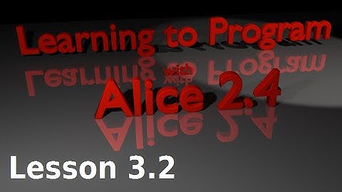 Alice Tutorial 2.4 Lesson 3.2 - Building an Undersea World