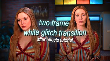 two frame white glitch transition | after effects tutorial