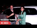 KGF 2 Actress Raveena Tandon With Husband Anil Thadani at Bastian Worli
