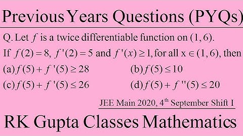 JEE Main PYQs # 6 | Previous Years Questions | JEE Main 2020, 4th September Shift-I