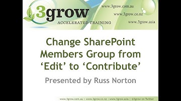 Change SharePoint Team Site Members Group from Edit to Contribute