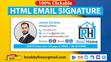 Email signature or Clickable email signature | Gmail signature | outlook signature | HTML Signature