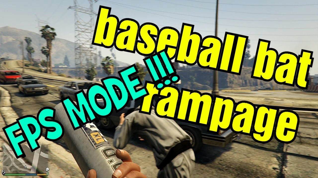 GTA V (PS4) FPS Mode Baseball Bat Gameplay YouTube